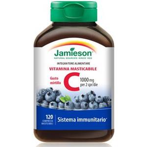 Jamieson Vitamina C 1000 mg Masticabile Gusto Mirtillo - 120 Compresse per il Sistema Immunitario