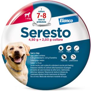 ELANCO SERESTO COLLARE - CANI OLTRE 8 KG - SCAD. 09-2029 - NUOVO PRODOTTO ELANCO -NUOVA CONFEZIONE