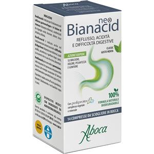 Aboca NeoBianacid - 45 Compresse Masticabili per Acidità e Reflusso, 100% Naturale e Biodegradabile