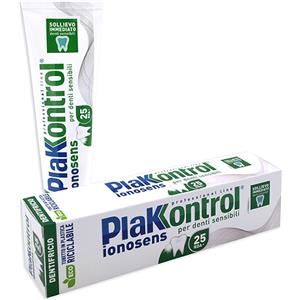 IDECO Plakkontrol Ionosens Dentifricio 75ml - Per Denti Sensibili con Formula Desensibilizzante e Bassa Abrasività