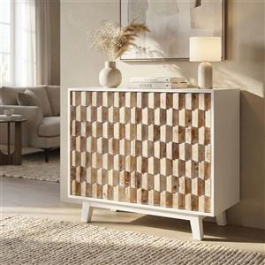 Milani Home MATRIX - Madia a Due Ante in Legno di Design Moderno per Salotto e Cucina, Dimensioni 90x50x89 cm