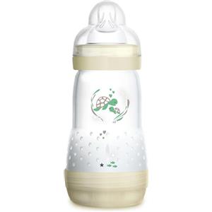 MAM Biberon Easy Start Anti-Colica 260 ml Neutro con Tettarella SkinSoft per Neonati 2 Mesi