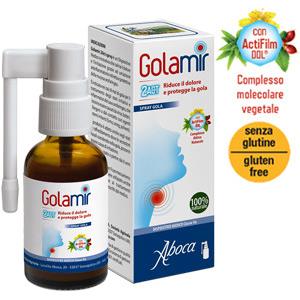 Aboca Golamir 2ACT Spray 30ml - Sollievo per Mal di Gola con Azione Antinfiammatoria