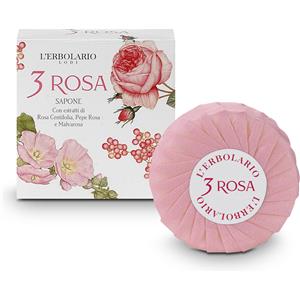 L'Erbolario 3 ROSA SAPONE PROFUMATO 100 G