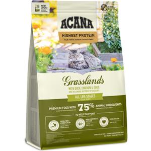 Acana Grasslands Cibo Secco per Gatti 4,5 kg - Ricco di Carne Fresca, Senza Cereali, Supporta Salute e Benessere