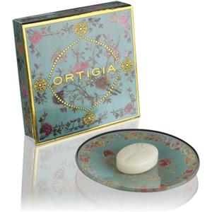 Ortigia Florio Set Bagno: Piattino in Vetro con Sapone Fico d'India 40g