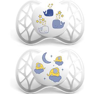 Nuvita Succhietto Illumi con Tettarella Simmetrica 0 Mesi che si Illumina al Buio