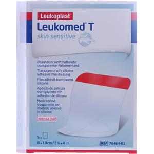 Leukoplast LEUKOMED T SKIN SENSITIVE MEDICAZIONE POST-OPERATORIA TRASPARENTE CON MASSA ADESIVA IN SILICONE 8X10 CM 5 PEZZI