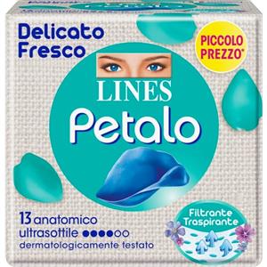 Lines Assorbenti Lines Petalo Blu Anatomico, 13 pezzi
