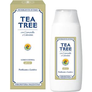 Erboristeria Magentina Detergente Intimo Tea Tree 200 ml - Delicato e riequilibrante con olio essenziale di tea tree ed eucalipto