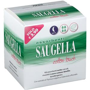SAUGELLA COTTON TOUCH ASSORBENTI NOTTE 12 PEZZI TAGLIO PREZZO