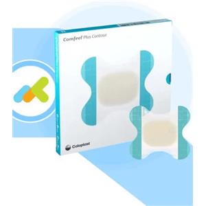 Coloplast Medicazione Idrocolloidale Sagomata Comfeel Plus Contour 6x8 cm - 5 Pezzi per Guarigione Ottimale