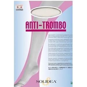 Solidea Calze a Compressione Graduata Antitrombo Bianco Taglia M - Prevenzione TVP ed Embolia Polmonare