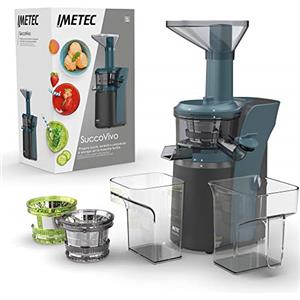 Imetec Succovivo SJ4 1300 Estrattore di Succo Professionale a Freddo, Spremitura Lenta 50 Giri/Min, Filtro per Succhi, Accessorio per Granite e Sorbetti, pulizia in 2 minuti