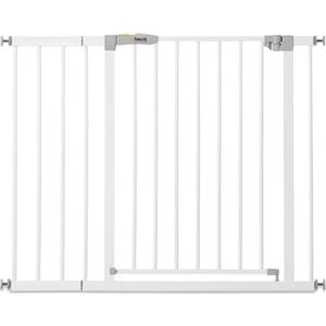 hauck Cancelletto di Sicurezza per Bambini Open N Stop KD incl. Estensione da 21cm - Cancelletto per Bambini da 96 a 101cm - Fissaggio a Pressione - Estensibile, per Porte e Scale - Metallo, Bianco