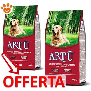Monge Artù Crocchette per Cani con Manzo - Alimento Completo 20 kg, Digeribile e Senza Coloranti