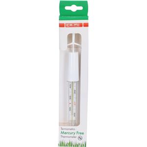 CA-MI Termometro Clinico T Flap in Vetro Senza Mercurio con Custodia