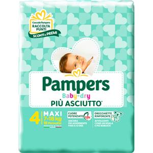 Pampers Pannolini Pampers Baby Dry Maxi 7-18 Kg Misura 4 (18pz)