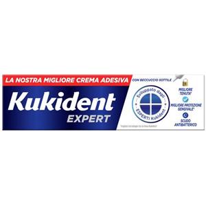 Kukident Expert Crema Adesiva per Protesi Dentali 40g - Tenuta Imbattibile e Barriera Anti-Cibo