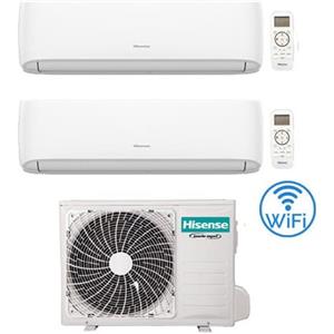 Hisense Climatizzatore Condizionatore Hisense New Comfort con Wifi R32 Dual Split Inverter 9000 + 9000 BTU con U.E. 2AMW35U4RGC Classe A++/A+