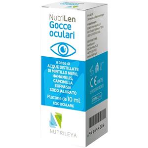 NUTRILEYA Nutrilen Gocce Oculari 10 ml - Dispositivo medico oftalmico isotonico, sterile e privo di conservanti con acido ialuronico