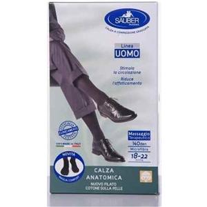 DESA PHARMA Sauber Calza Uomo Cotone Blu 140D Taglia L/XL - Compressione Graduata e Traspirante