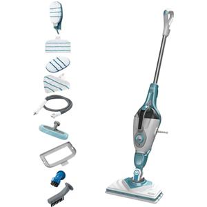 BLACK+DECKER Scopa a vapore 2 in 1 con guanto per la pulizia SteaMitt e 11 accessori, BHSM166DSM-QS