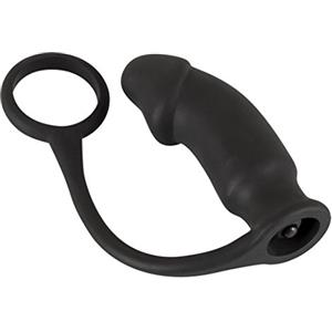 Black Velvets Anello pene con dildo anale vibrante