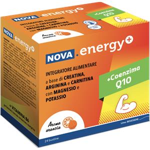 Nova Argentia Nova Energy - Integratore Alimentare con Creatina, Arginina e Carnitina in 24 Bustine