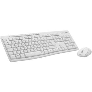 Logitech MK295 Kit Mouse e Tastiera Wireless, Tecnologia Silenttouch, Tastierino Numerico, Tasti Scelta Rapida, Tracciamento Ottico, Ricevitore USB Nano, Layout Italiano Qwerty, Bianco