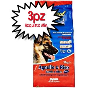 MONGE SPECIAL DOG ADULT AGNELLO E RISO 15 KG [PREZZO A CONFEZIONE - acquisto min. 3 confezioni]