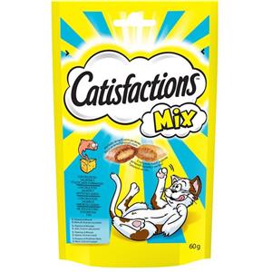Catisfactions Salmone e Formaggio - Snack Croccante per Gatti da 60g con Morbido Ripieno