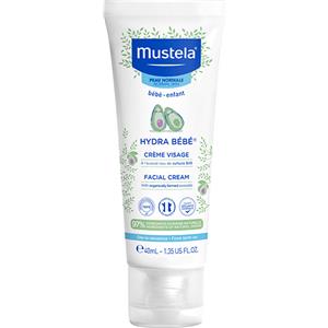 Mustela Hydra Bébé Crema Viso Idratante 40ml - 97% Ingredienti Naturali, Adatta Fin dalla Nascita