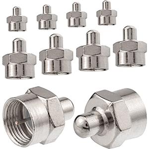 HB-Digital Resistenza di collegamento femmina, 75 Ohm giunto F SAT HB-Digitale 10x F-Abschlusswiderstand placcato nichel