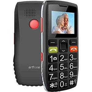 ELLENNE Artfone C1 Telefono Cellulare per Anziani con Tasti Grandi | Funzione SOS | 1.77 Display | Doppia SIM | Chiamata Rapida | Torcia | Radio Suono Alto | Batteria Lunga Durata
