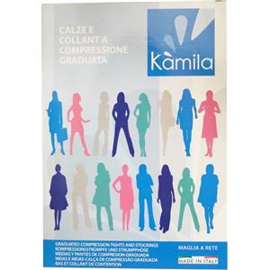 KAMILA Calza Autoreggente Up Easy 140 Denari Punta Aperta Playa Taglia 5 - Compressione Graduata