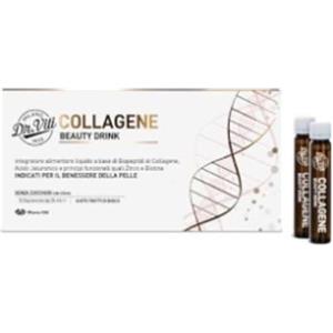 Marco Viti Dr Viti Collagene Beauty Drink - Integratore Liquido per la Pelle con Collagene, Acido Jaluronico, Zinco e Biotina - 10 Flaconcini da 25ml