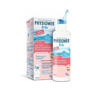 PHYSIOMER Baby Spray Nasale Ipertonico 115 ml - Decongestionante Delicato per Neonati e Bambini