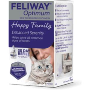 Feliway Optimum Ricarica Calmante per Gatti 48ml - Nuova Generazione di Feromoni per Ridurre lo Stress