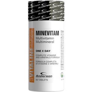 Anderson Minevitam - Integratore Multivitaminico e Minerale Completo con Vitamine A, D3, E, C e Minerali Essenziali - 60 Compresse