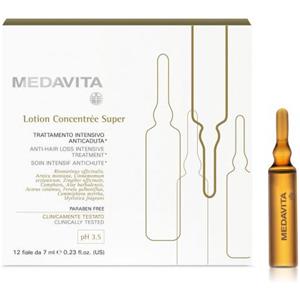 Medavita Lotion Concentrée - Trattamento Intensivo Anticaduta Super, 12 fiale da 7ml, pH 3.5 per capelli fragili