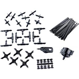 AQUA CONTROL KITG002 Basic Pack 4 mm Accessori per Tutti i Tipi di irrigazione a Goccia, Nero