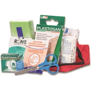 Pharmashield Borsetta Pronto Soccorso Softkit Rosso con Garze, Cerotti e Manuale