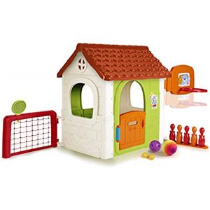 FEBER 800012606 Casetta Activity House 6 in 1 con Giochi Incorporati, per Bambini dai 3 Anni, Multicolore, One Size