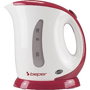 BEPER BB.050 Bollitore d'Acqua Elettrico, 1100 W, 1 Liter, Plastica, Colori Assortiti, 1 Pezzo