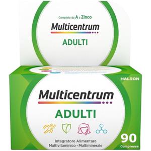 HALEON Multicentrum Adulti - Integratore Alimentare Multivitaminico e Multiminerale Completo, 90 Compresse per Ridurre Stanchezza e Affaticamento