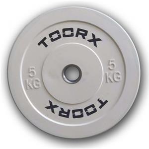 TOORX Disco Bumper Challenge 5 kg - Ø 45 cm, Foro 50 mm, Gomma Colorata con Boccola Inox Svasata