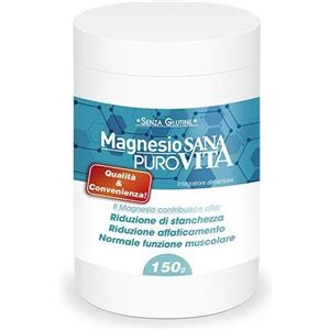 Sanavita Magnesio Puro 150g - Integratore Alimentare per Ridurre Stanchezza e Supportare Muscoli