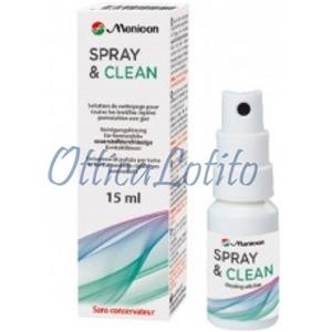 Menicon Spray & Clean 15ml - Soluzione detergente delicata per lenti a contatto senza conservanti