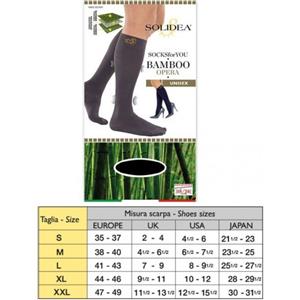 Solidea Gambaletto Unisex a Compressione Graduata in Bamboo Grigio XXL